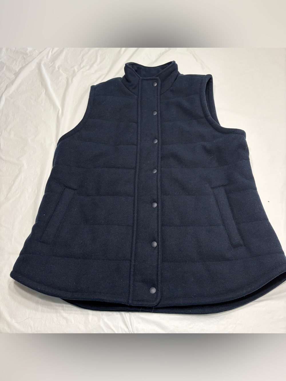 Croft And Barrow Navy Blue Lined Quilted Puffer Vest Women’s Medium